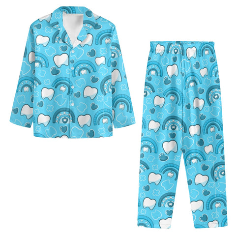 Blue Hearts & Rainbows Dental Women's Pajama Set