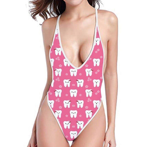 Toothy Summer Monokini - Sexy Dental Swimwear - TOOTHLET