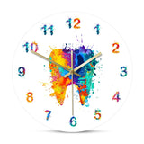 Watercolor Molar Wall Clock