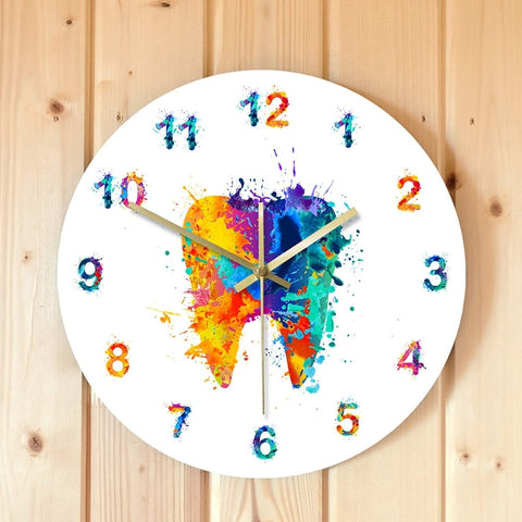 Watercolor Molar Wall Clock