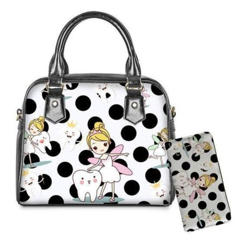 Polka Dot Tooth Fairy Handbag and Wallet Set