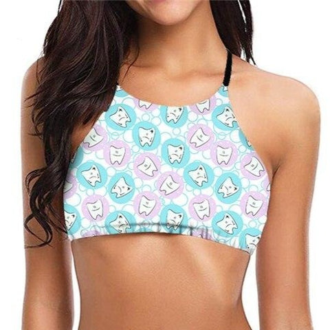 Wisdom Teeth Summer Halter bikini set