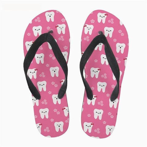 SUMMER BREEZE TOOTHY FLIP-FLOPS Toothlet TOOTHY PINK 5 