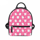 TOOTHY PINK FAUX LEATHER BACKPACK PURSE Toothlet TOOTHY PINK 