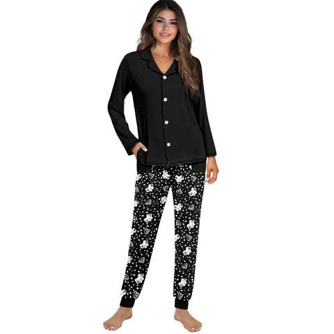 Chic Diamond Smiles Women's Pajama Set