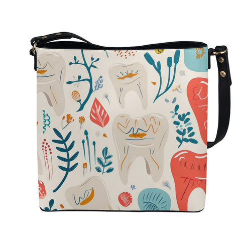Artistic Tooth Bloom Bucket Bag