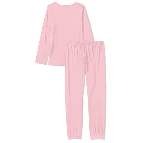 Long Women's Round Neck Two-Piece Pajama Sets