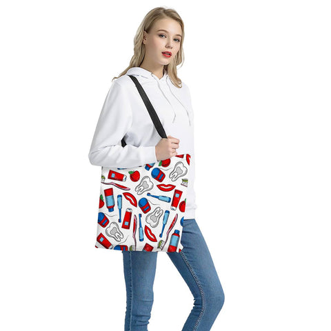 MUST-HAVE APPLE AND TEETH TOTE BAG