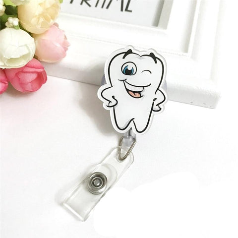 Tooth Wink Retractable badge Holder