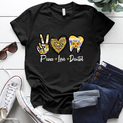 Spring Peace, Love and Dental T-shirt