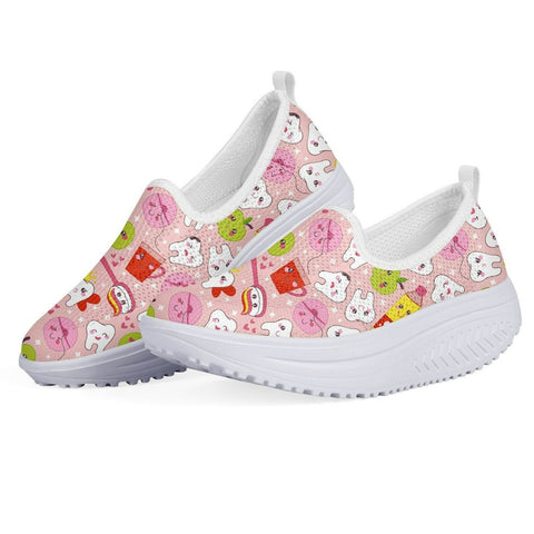 Pink Toothbrush Platform Slip-On shoes