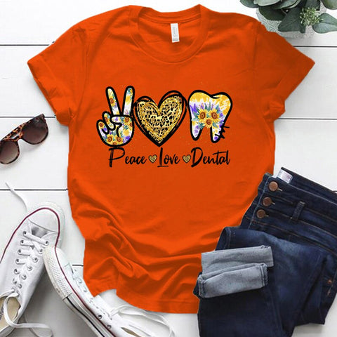 Spring Peace, Love and Dental T-shirt