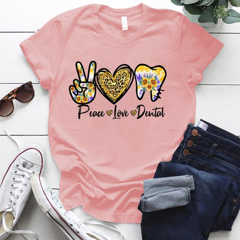 Spring Peace, Love and Dental T-shirt