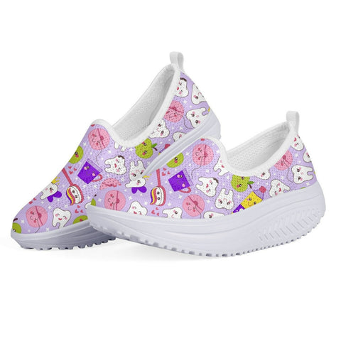 Pink Toothbrush Platform Slip-On shoes