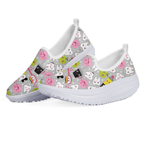 Pink Toothbrush Platform Slip-On shoes