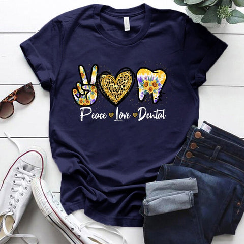 Spring Peace, Love and Dental T-shirt
