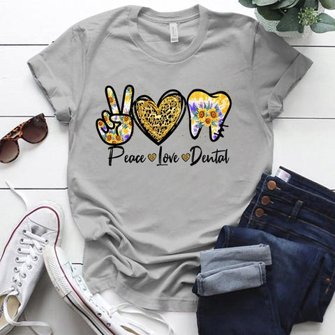 Spring Peace, Love and Dental T-shirt