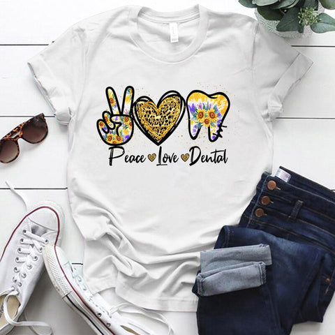 Spring Peace, Love and Dental T-shirt
