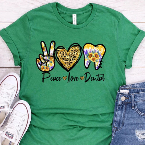 Spring Peace, Love and Dental T-shirt
