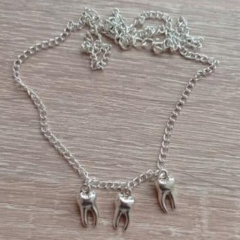 Antique Molar Trio Necklace