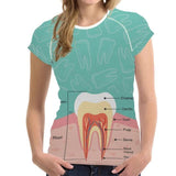 Cool Crown And Root Raglan T-Shirt - Dental Tees - TOOTHLET