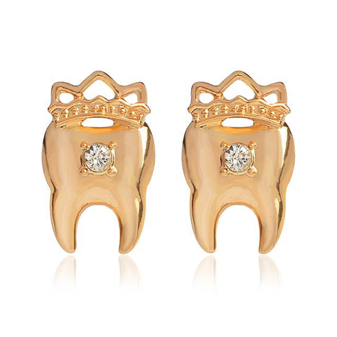 Cool Molar Queen Stud Earrings - Dentist Earrings - TOOTHLET