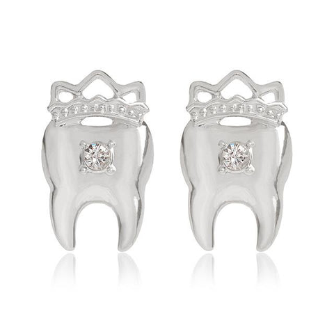 Cool Molar Queen Stud Earrings - Teeth jewelry - TOOTHLET