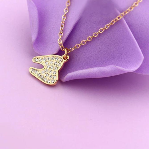 Diamond Embellished Tooth Necklace - Dental Gift Jewelry - TOOTHLET