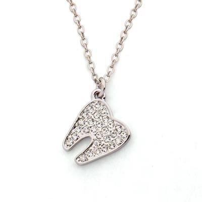 Diamond Embellished Tooth Necklace