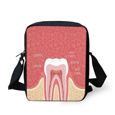 FABULOUS DENTAL ANATOMY CROSSBODY BAG Toothlet DENTAL ANATOMY 