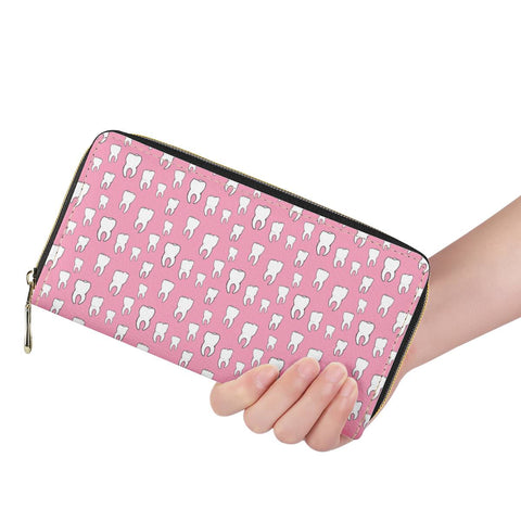 Go Pink Molarly Wallet - Dentist Pattern Wallet - TOOTHLET