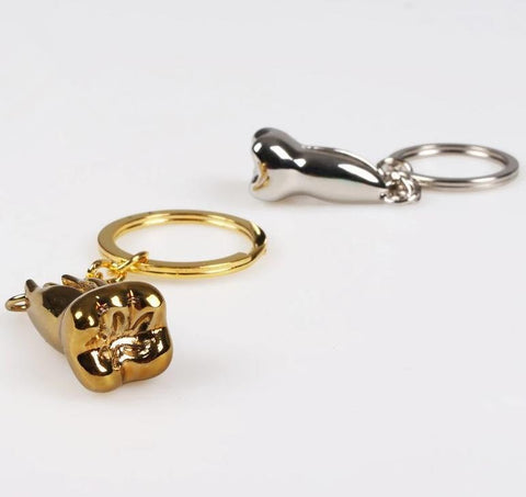 Golden Lower Molar Keychain