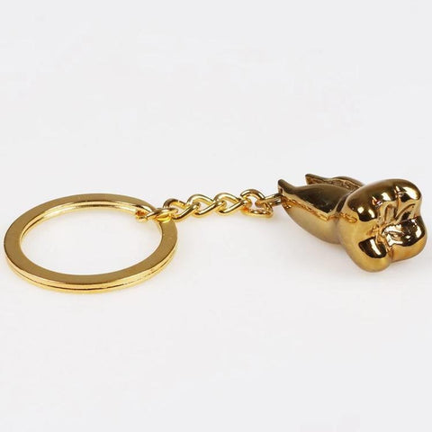 Golden Lower Molar Keychain