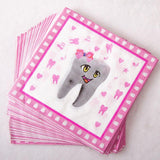 Happy Tooth Pink Party - Tooth Shaped Ornaments - TOOTHLET