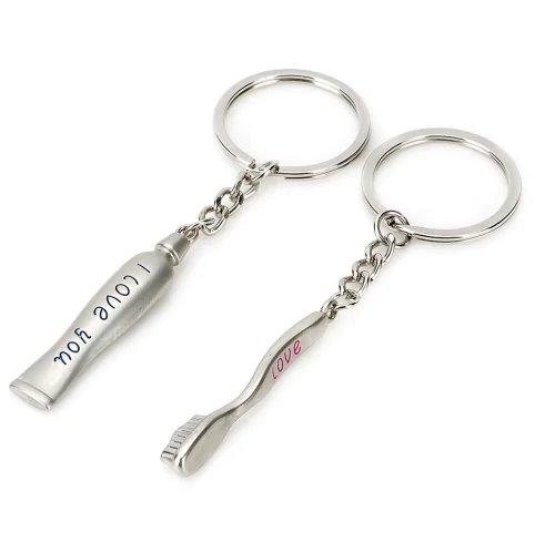 Hygiene Couple Keychain - Denture Keychain - TOOTHLET