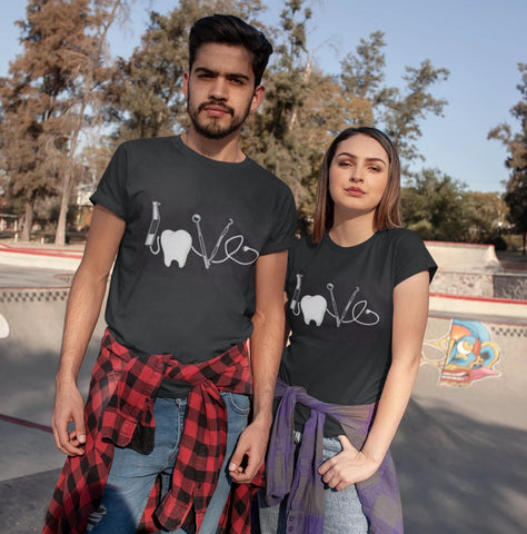 Unisex Love Dentistry Couple T-Shirt