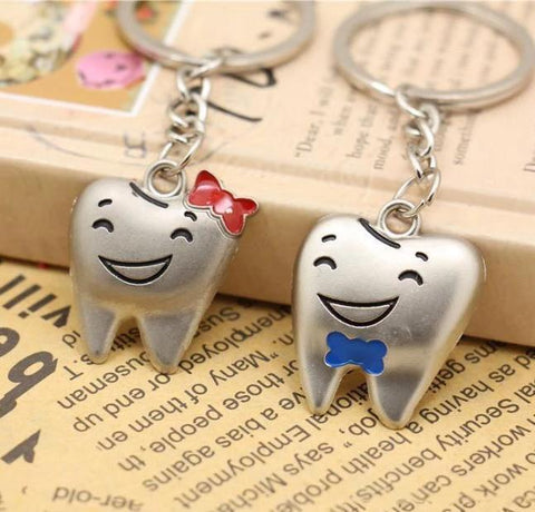 Lovely Toothy Couple Keychain
