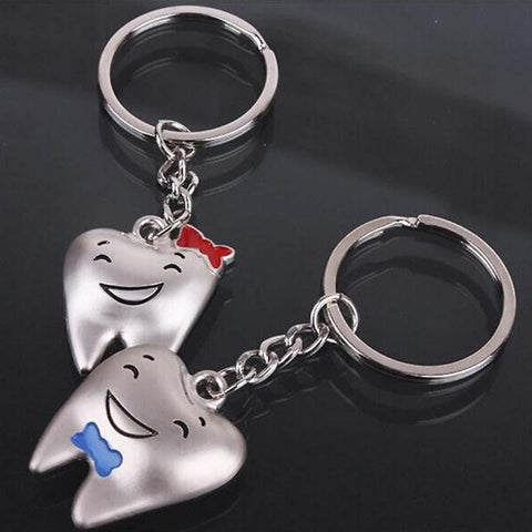 Lovely Toothy Couple Keychain