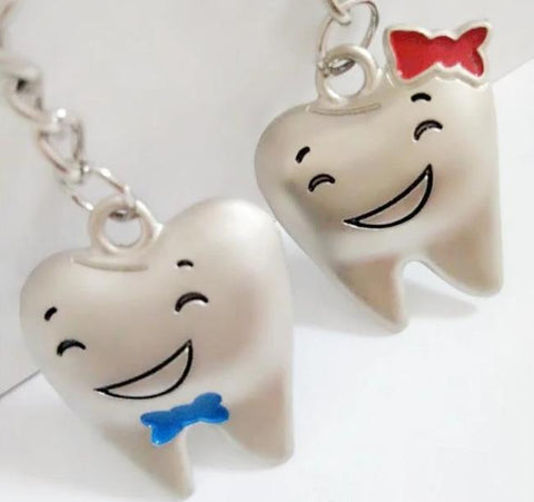 Lovely Toothy Couple Keychain