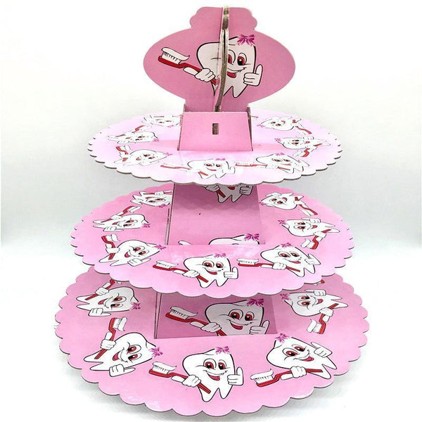 PINK TOOTHY CUPCAKE STAND Toothlet 