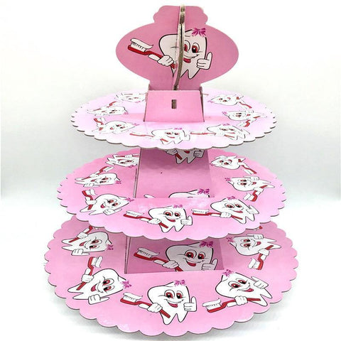 PINK TOOTHY CUPCAKE STAND Toothlet