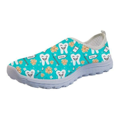 Everyday Smiley Teeth Slip On Shoes - Dental Pattern Shoe - TOOTHLET