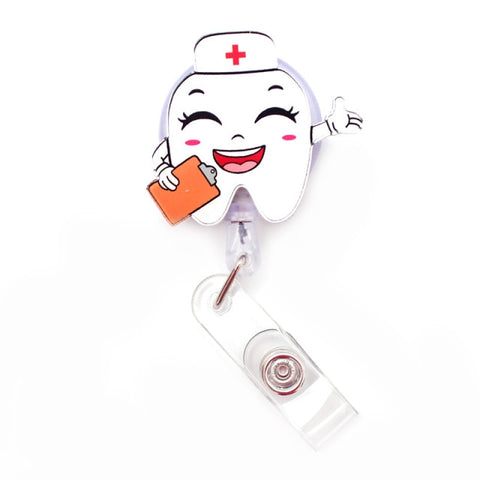 Dental Nurse Retractable Badge Holder