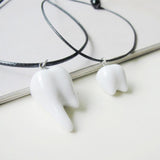 Pearly Teeth Leather Necklace