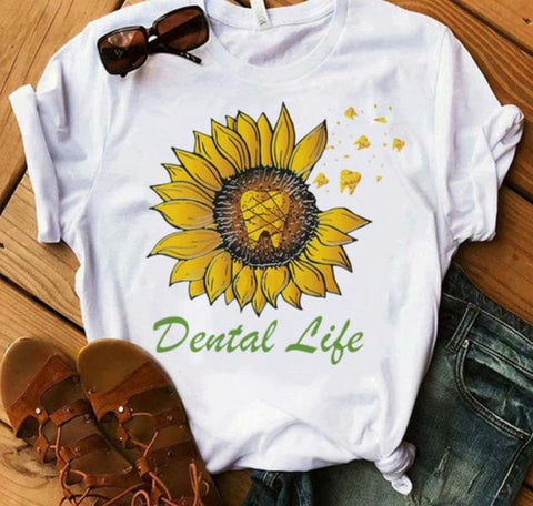 Everyday Sunflower Dental Life T-shirt