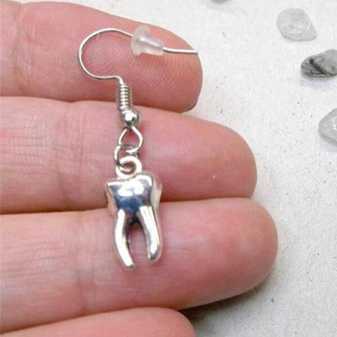 Asymmetrical Molar Pendant Earrings