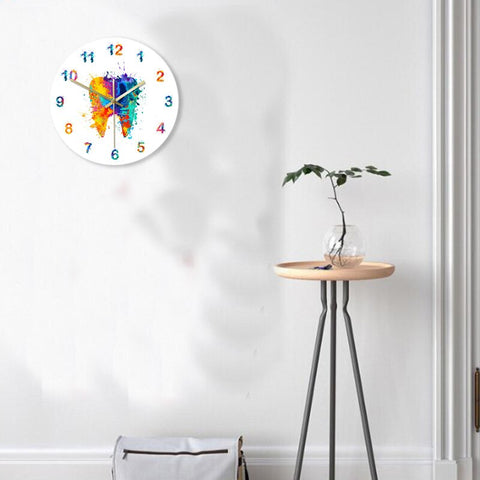 Watercolor Molar Wall Clock