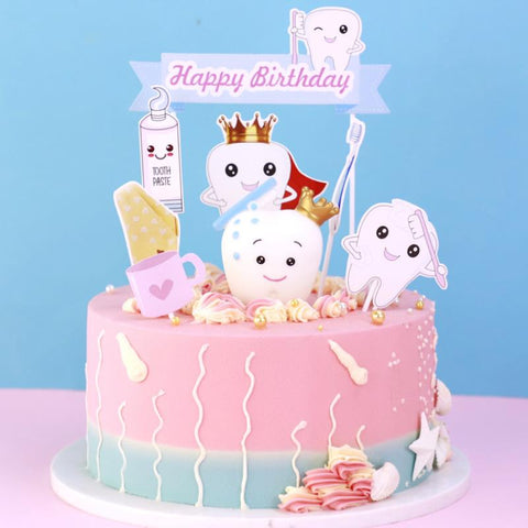 Tooth Cake Topper Set