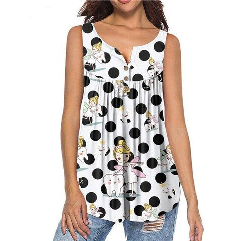 Polka Dot Tooth Fairy Tank Tunic