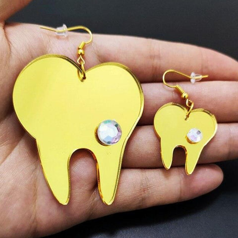 Golden Molar Earrings